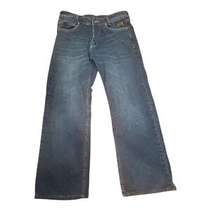 Armani EXCHANGE Men's Relaxed Fit Blue Jeans